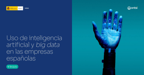 Portada del informe de ONTSI sobre Uso de la IA y Big Data en las empresas españolas